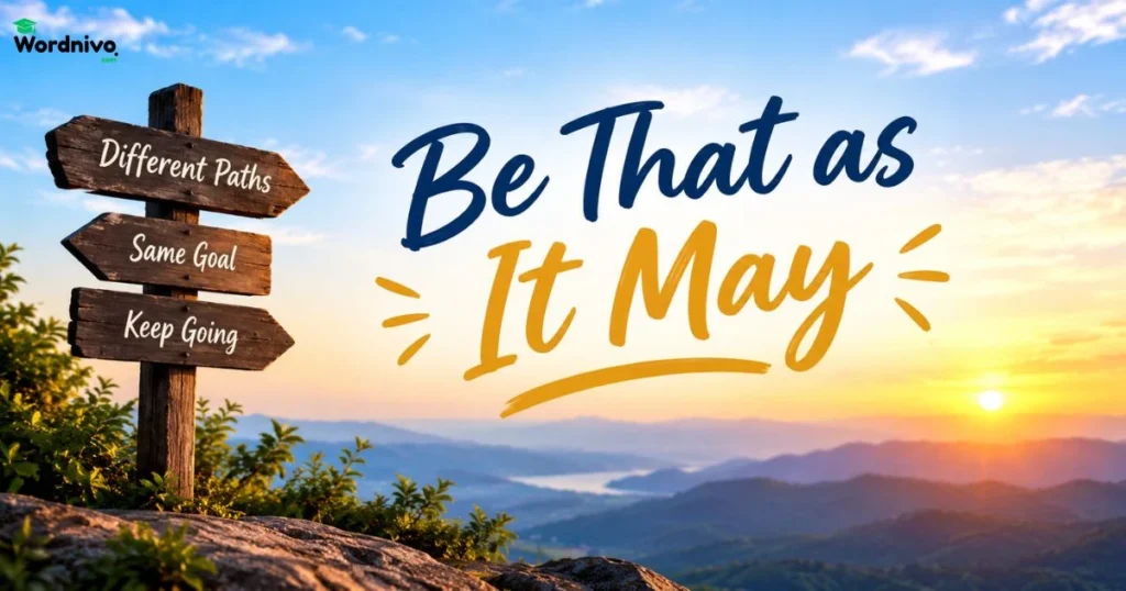 Be That As It May