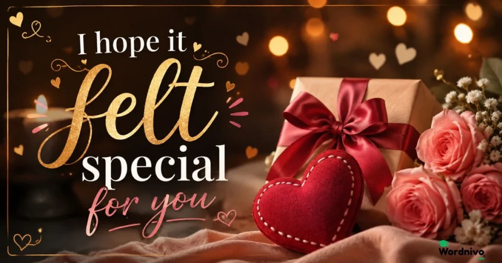 I Hope It Felt Special For You