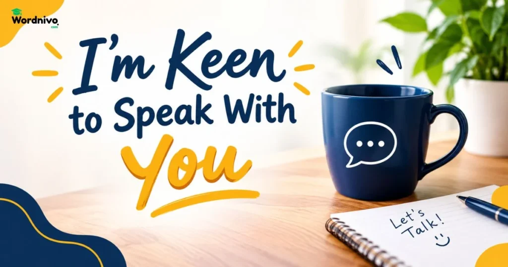 Im Keen To Speak With You